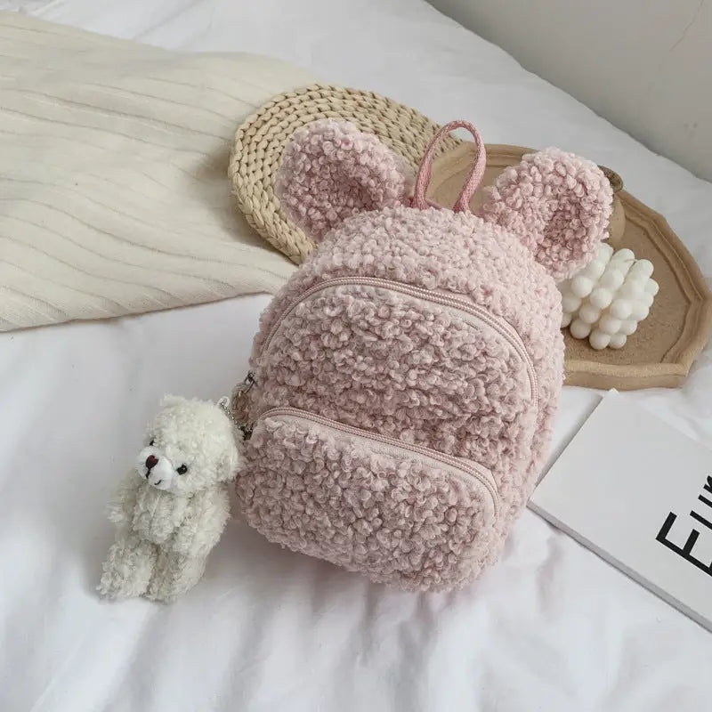 WildTravelCartoon Backpack - Pink / Little bear