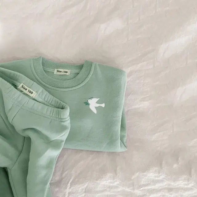 Winter Babe Set - Dark green / 48cm