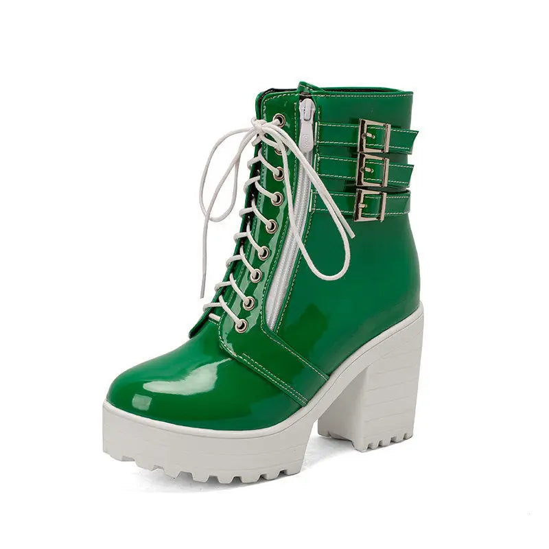 Winter Chic Short Booties - Green / 34