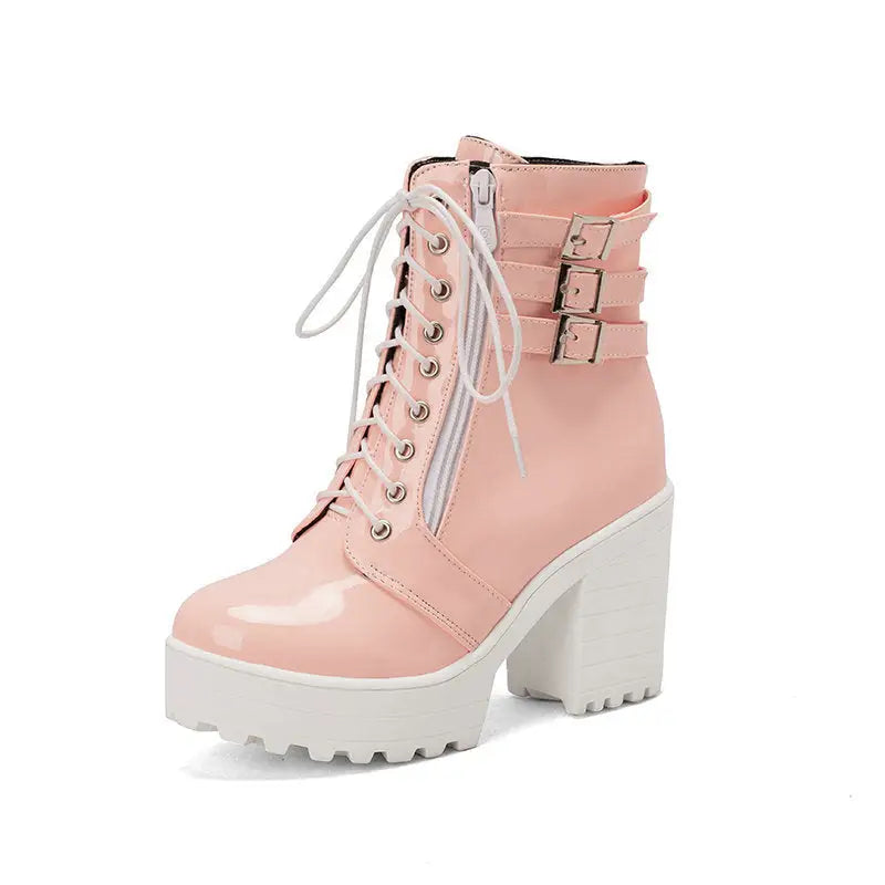 Winter Chic Short Booties - Pink / 34