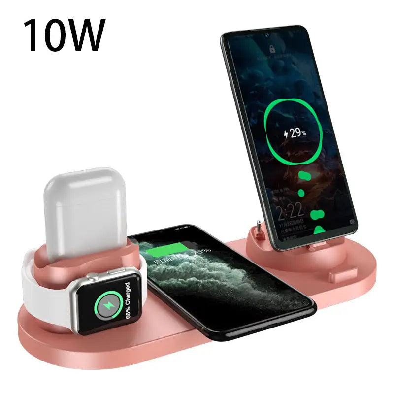 Wireless USB Charger with 2000mA Lithium Battery and Indicator Pink / 10w / USB