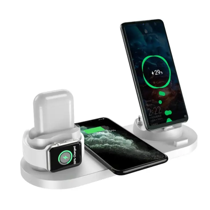 Wireless USB Charger with 2000mA Lithium Battery and Indicator White / 15W / USB