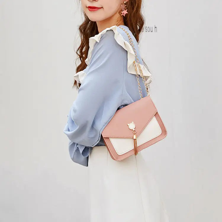 Womens Designer PU Leather Crossbody Shoulder Bag