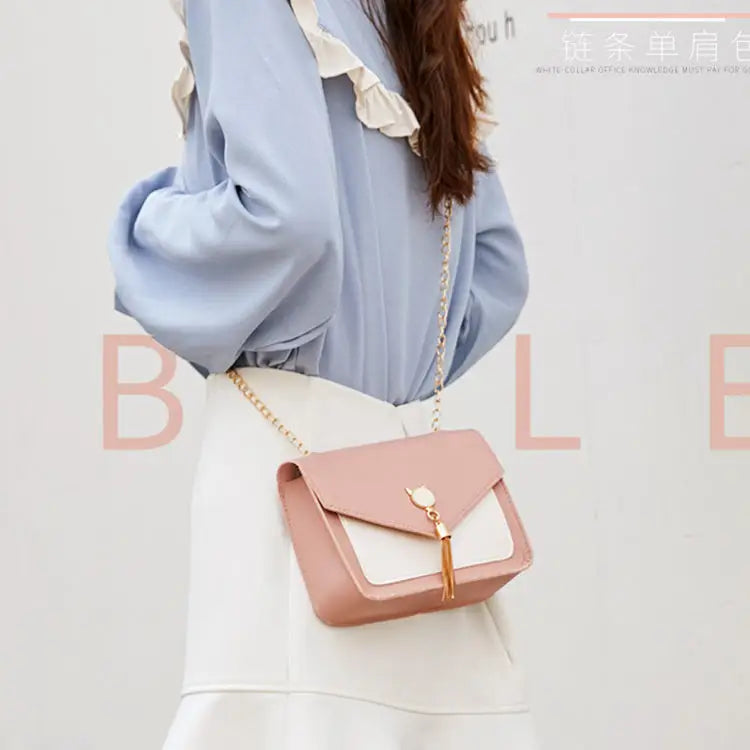 Womens Designer PU Leather Crossbody Shoulder Bag