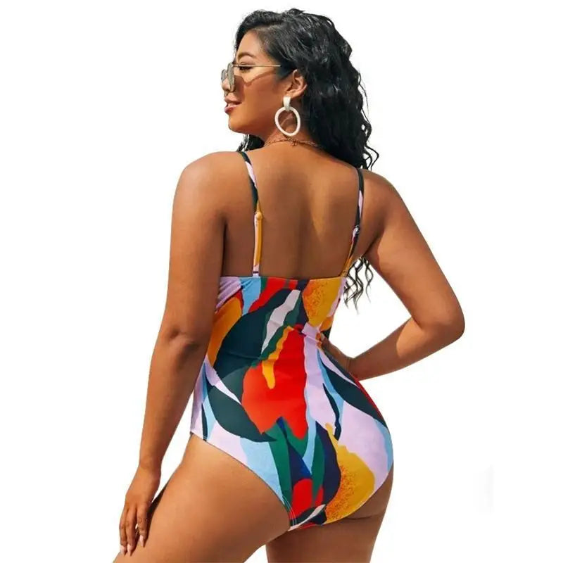 Women’s Fashion Print Bikini One Piece Swimsuit