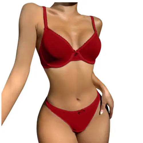 Women’s Lace Fashion Underwear Suit - Red / L