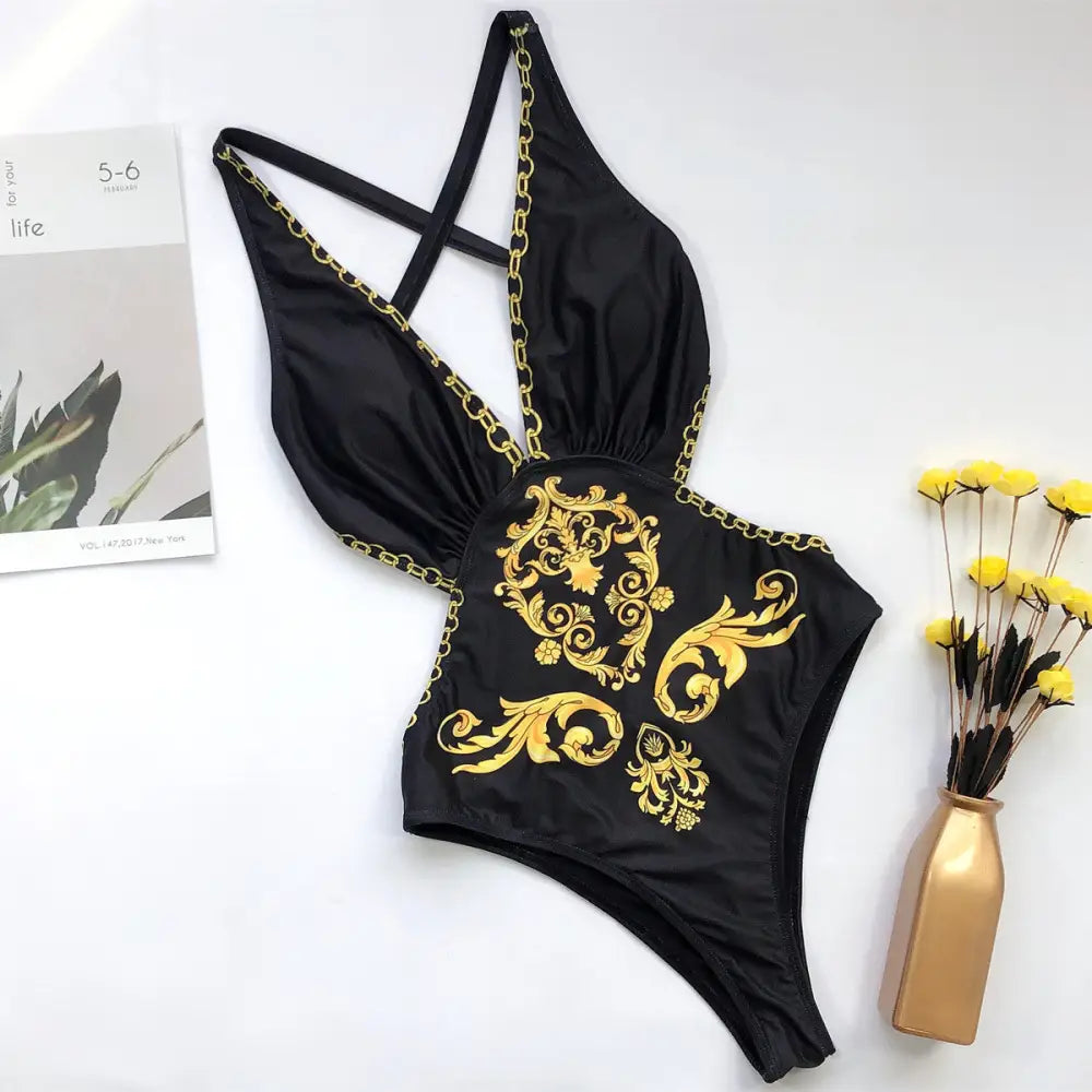 Women’s printed one-piece bikini