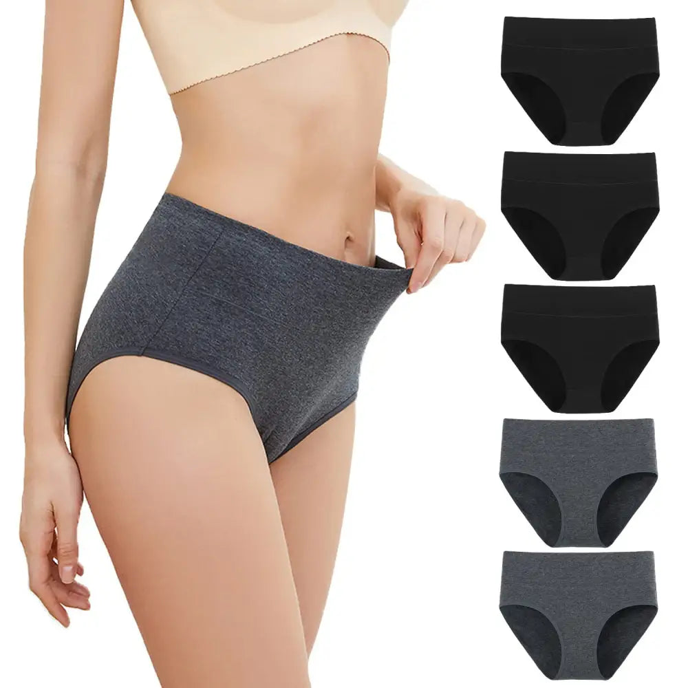 Women’s Underwear High Waist Shaping Underwear Plus Size - Black 3PCs Dark Gray 2PCs / S
