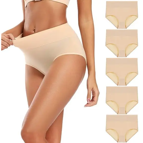 Women’s Underwear High Waist Shaping Underwear Plus Size - Skin 5PCs / S