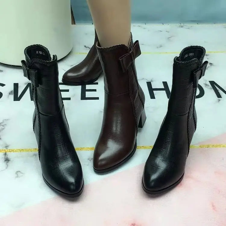 Women’s Waterproof Platform Bow Casual Shoes