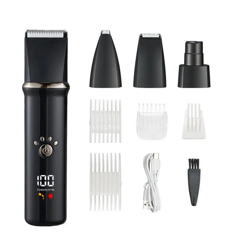 ZCC167 Dog Pet Shaver with Replacement Head and Charging Cable ZCC167 Black Four