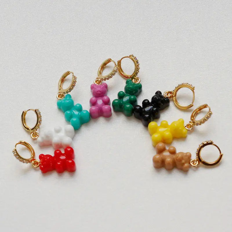ZircoBear Zirconium Inlaid Gummies with Shimmering Jewelry Design