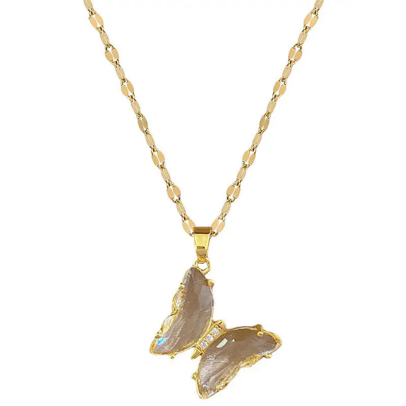 Zircon Butterfly Necklace - XL1074