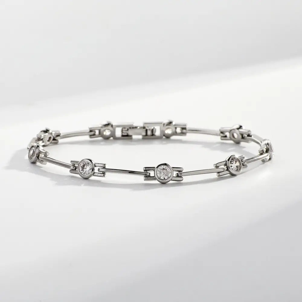 Zirconium Gold Bracelet - Silver / Ordinary Packaging