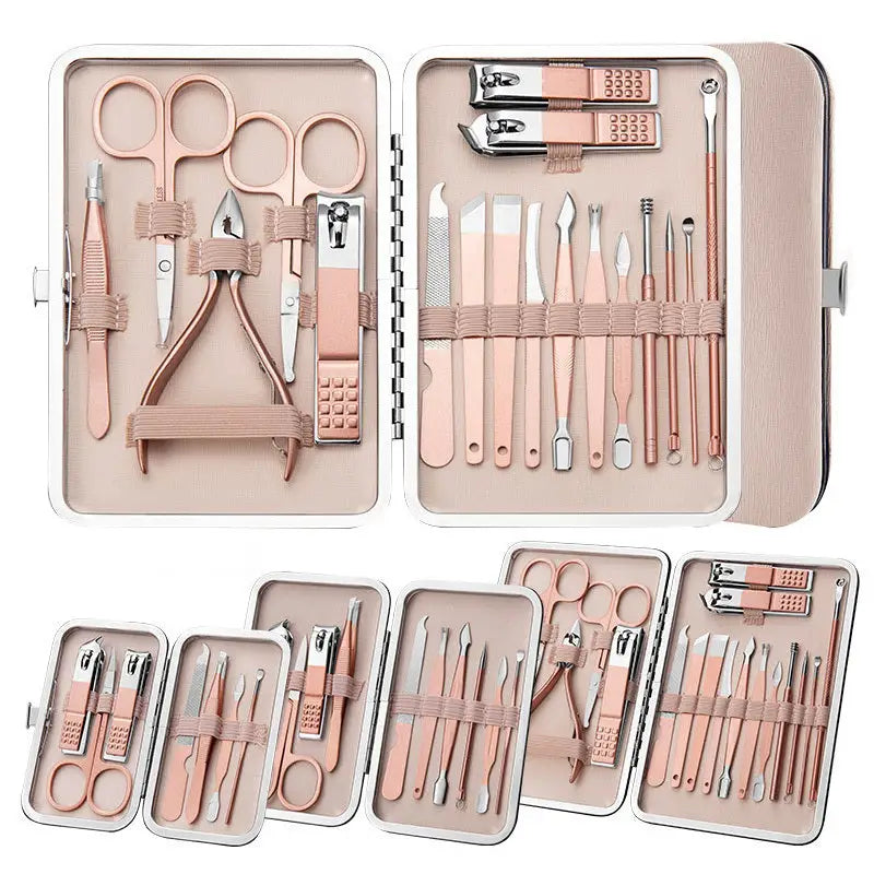 Professional Scissors Nail Clippers Set Ear Spoon Dead Skin Pliers Nail Cutting Pliers Pedicure Knife Nail Groove Trimmers - LauBelle