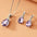 Peacock Gems Bridal Jewelry Set with Necklace Earrings and Bracelet - LauBelle
