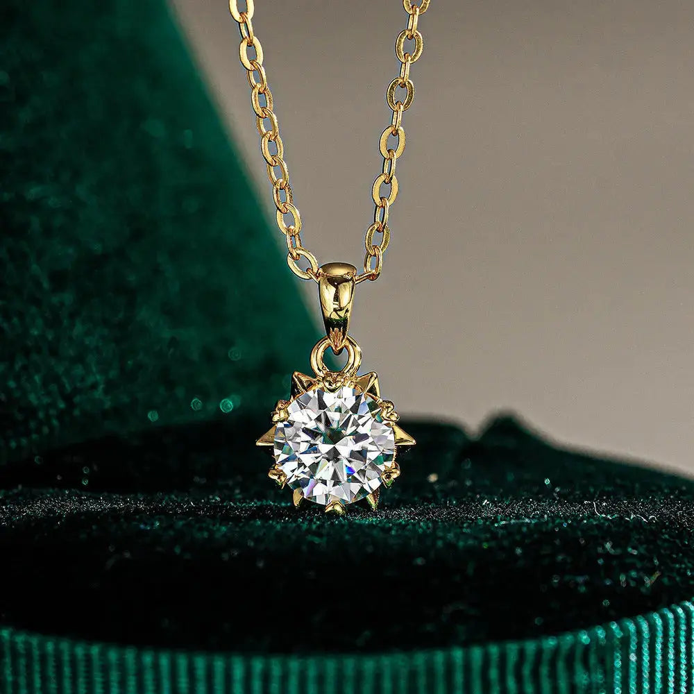 Radiant Moissanite Pendant Necklace for Elegant Versatility - LauBelle