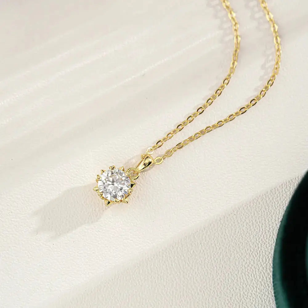 Radiant Moissanite Pendant Necklace for Elegant Versatility - LauBelle
