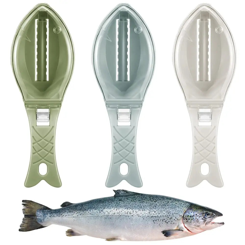 Fish Shaped Scale Remover with Cover for Clean and Easy - LauBelle Brand