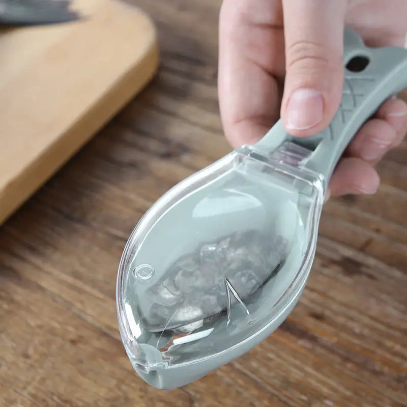 Fish Shaped Scale Remover with Cover for Clean and Easy - LauBelle Brand