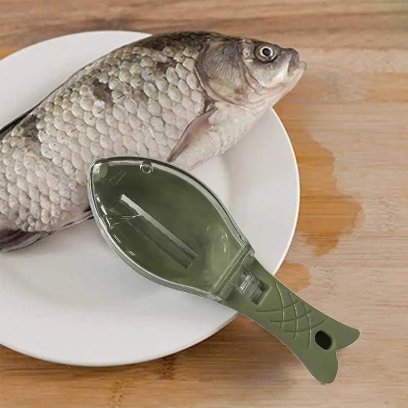Fish Shaped Scale Remover with Cover for Clean and Easy - LauBelle Brand