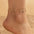 Metal Rose Tassel Anklet with Delicate Charms - LauBelle
