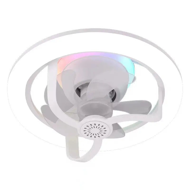 Colorful Dimmable Ceiling Fan Lamp with Adjustable Hanging Rope - LauBelle