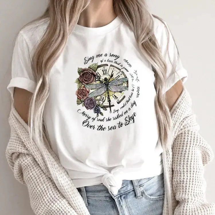 ChicMe Custom Womens Short Sleeve Floral Bunny T-Shirt - LauBelle Brand