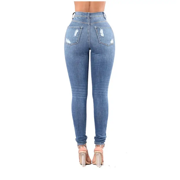 Urban All-Match Ripped Jeans in Premium Denim - LauBelle