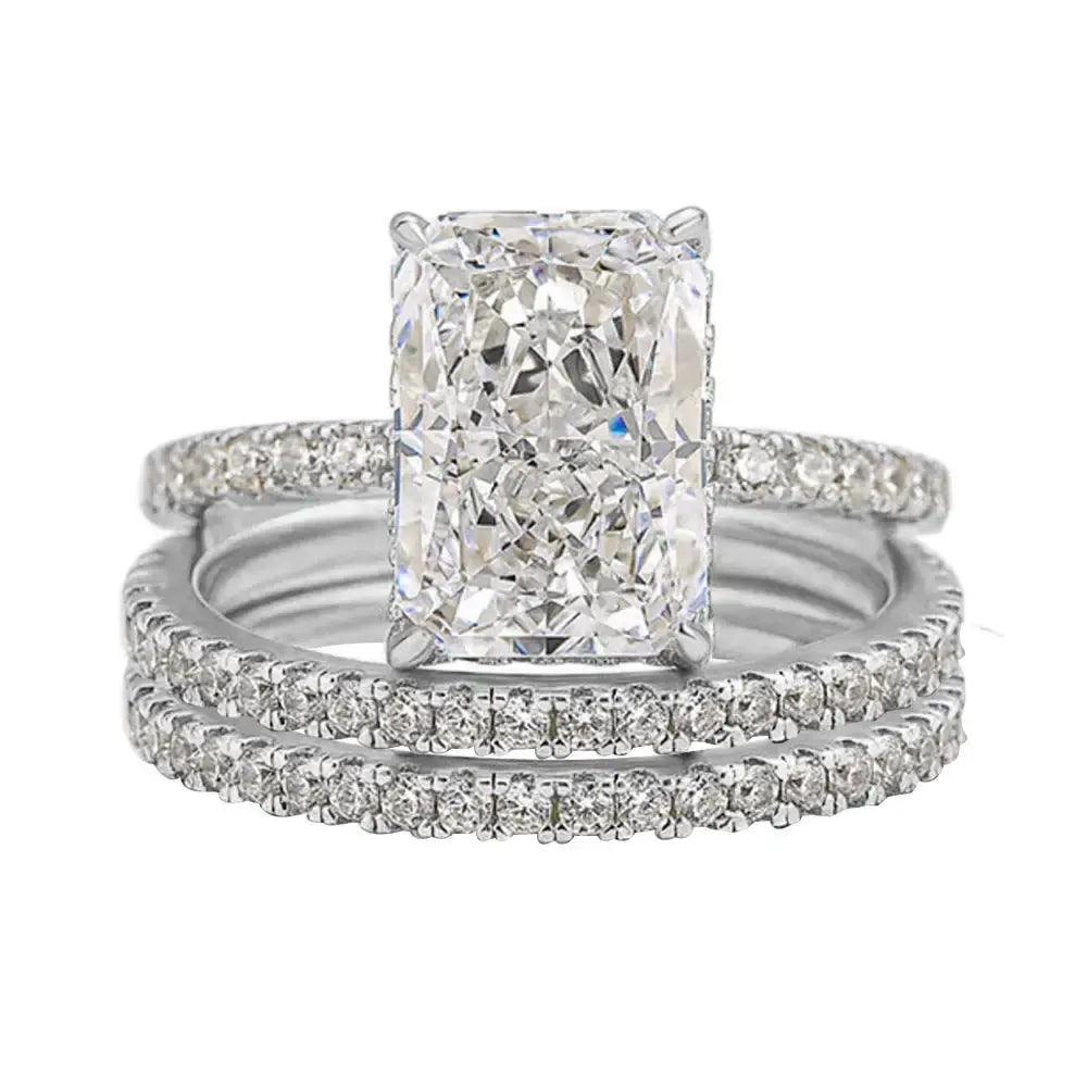 Glacier Sparkle Crystal Ring Set Three Unique Designs - LauBelle