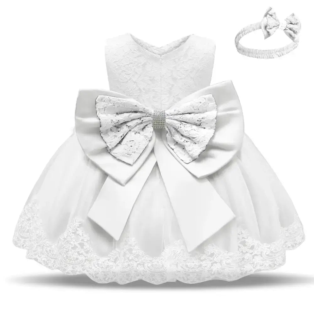 Blossom Baptism Gown with Floral Embroidery for Girls - LauBelle Brand