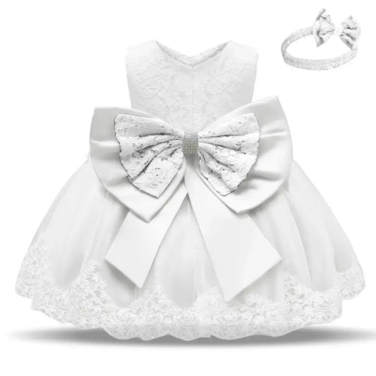 Blossom Baptism Gown with Floral Embroidery for Girls - LauBelle Brand