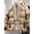Cozy FrogVibe Furry Padded V-Neck Down Coat - LauBelle Brand