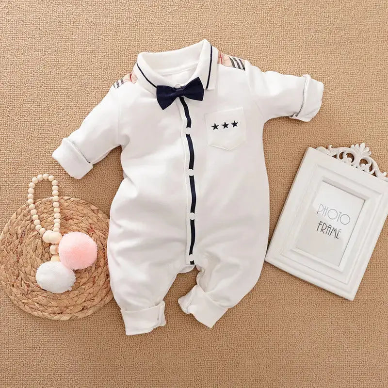 Gentleman's Long Sleeve Romper for Infants - LauBelle
