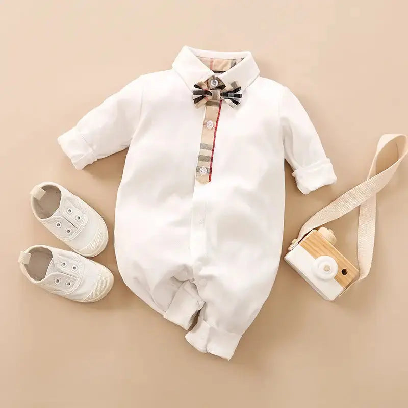 Gentleman's Long Sleeve Romper for Infants - LauBelle