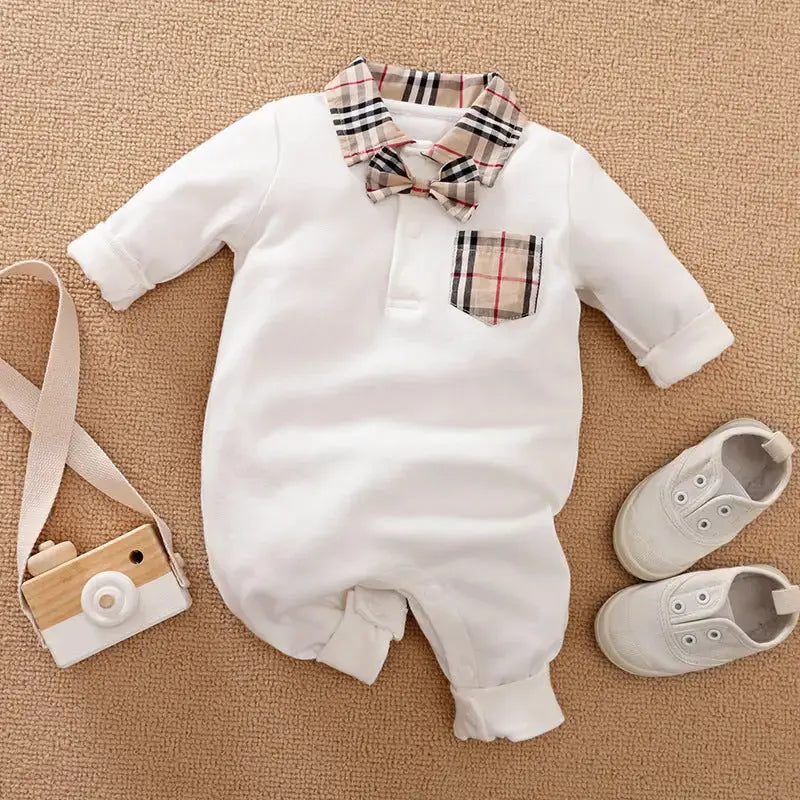 Gentleman's Long Sleeve Romper for Infants - LauBelle