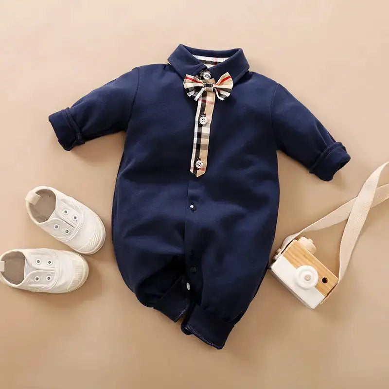 Gentleman's Long Sleeve Romper for Infants - LauBelle