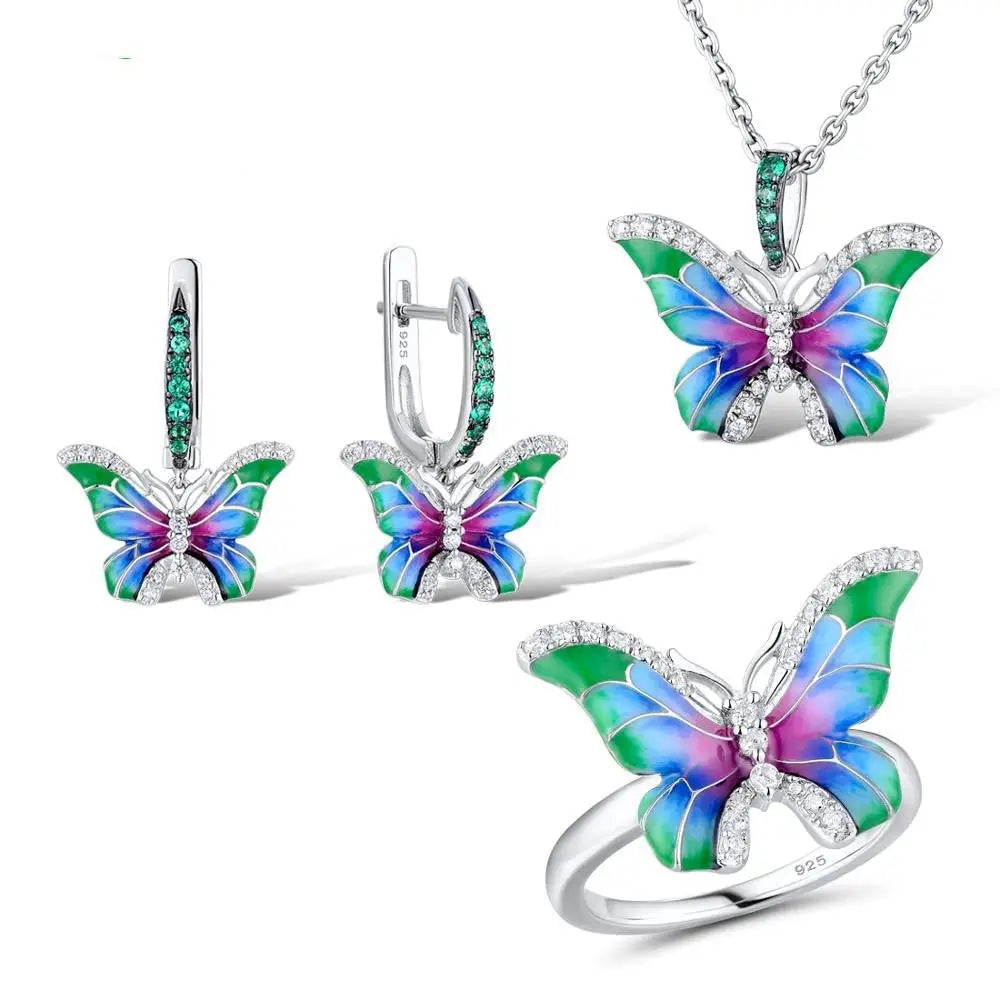 Colorful Epoxy Butterfly Ring Enamel Paint Set - LauBelle