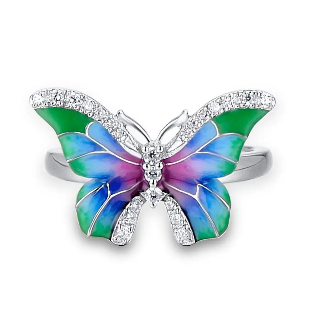 Colorful Epoxy Butterfly Ring Enamel Paint Set - LauBelle