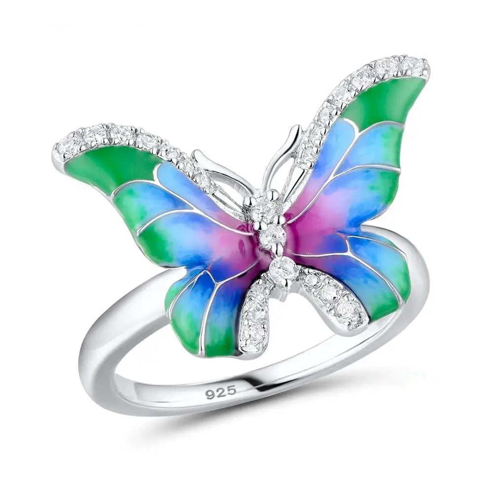 Colorful Epoxy Butterfly Ring Enamel Paint Set - LauBelle