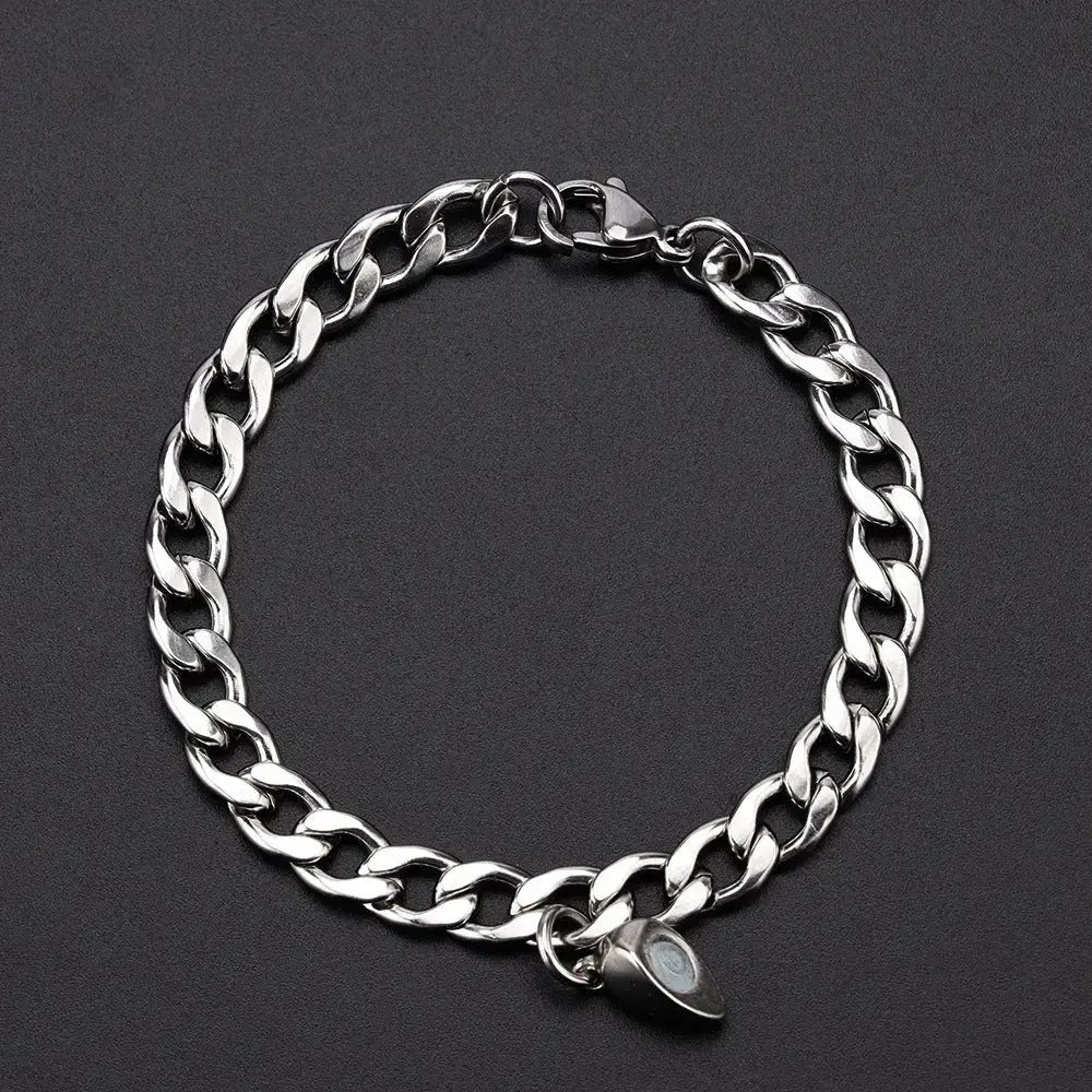 ForeverLink Silver Chain Heart Clasp Matching Bracelets - LauBelle Brand