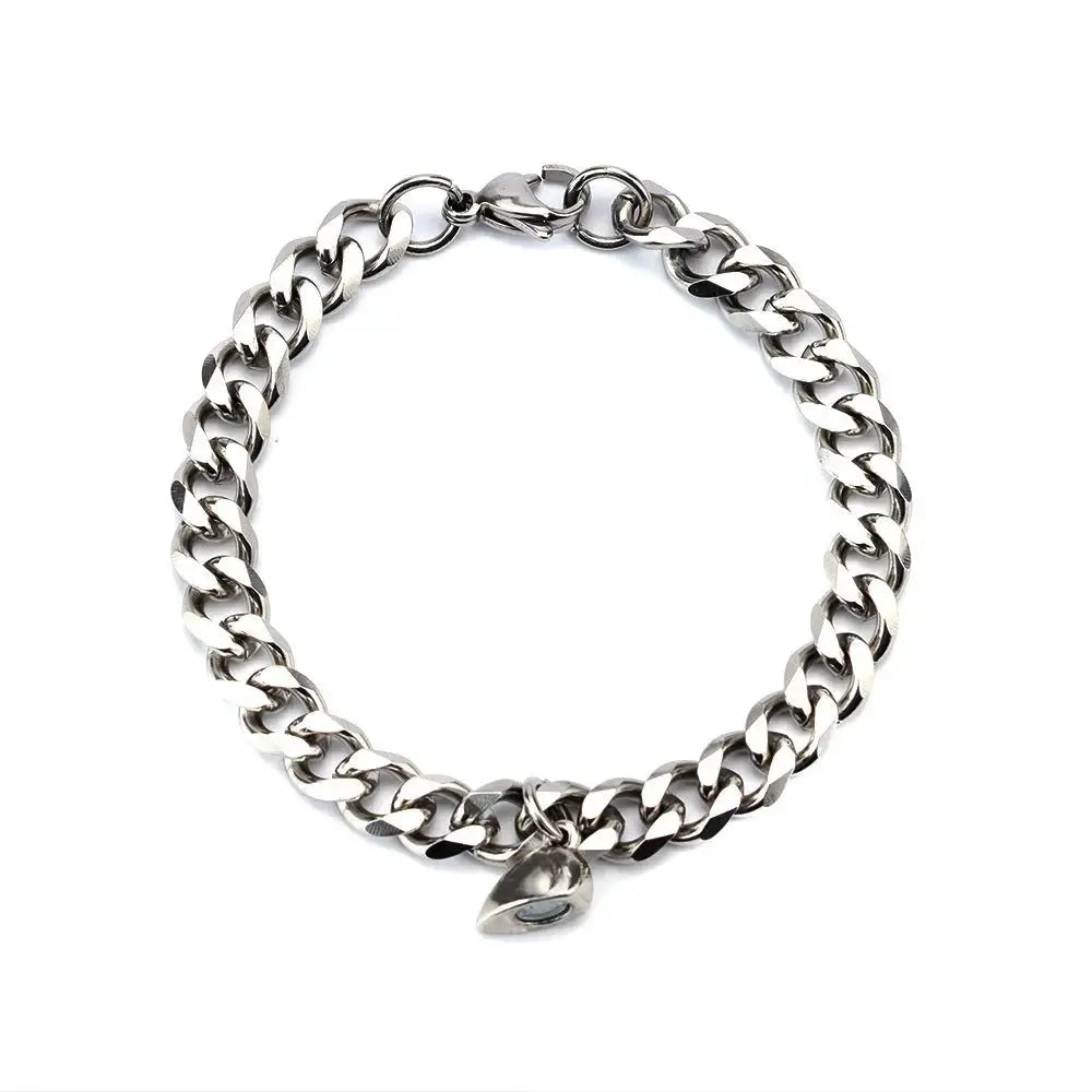 ForeverLink Silver Chain Heart Clasp Matching Bracelets - LauBelle Brand