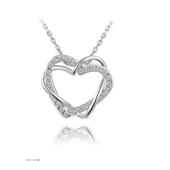 Timeless Love Heart Pendant with Diamond Center - LauBelle