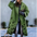 Dragon and Phoenix Woolen Coat with Intricate Back Design - LauBelle Brand