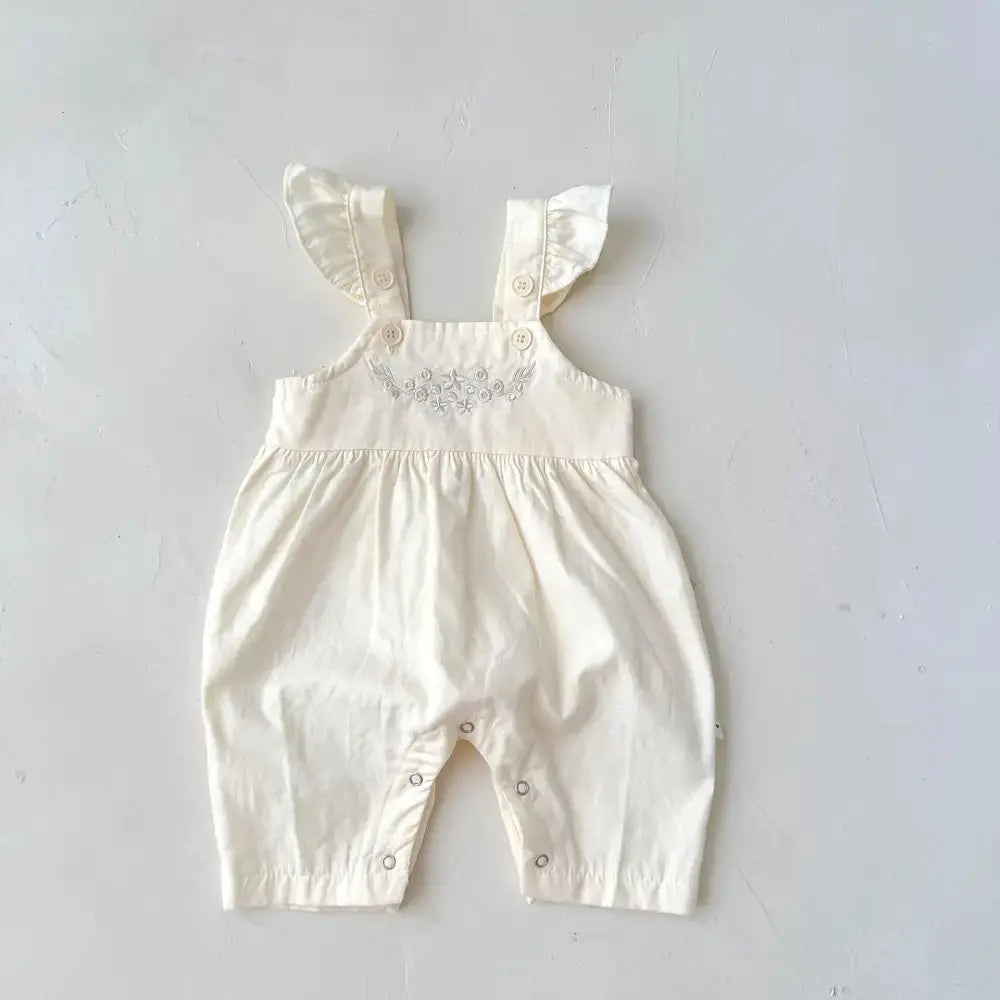 CutieCrawl Adjustable Baby Girl Suspender Romper Soft Breathable Fabric - LauBelle