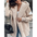 Beige Teddy Bear Svelte Sleeve Slim Fit Women's Jacket - LauBelle Brand