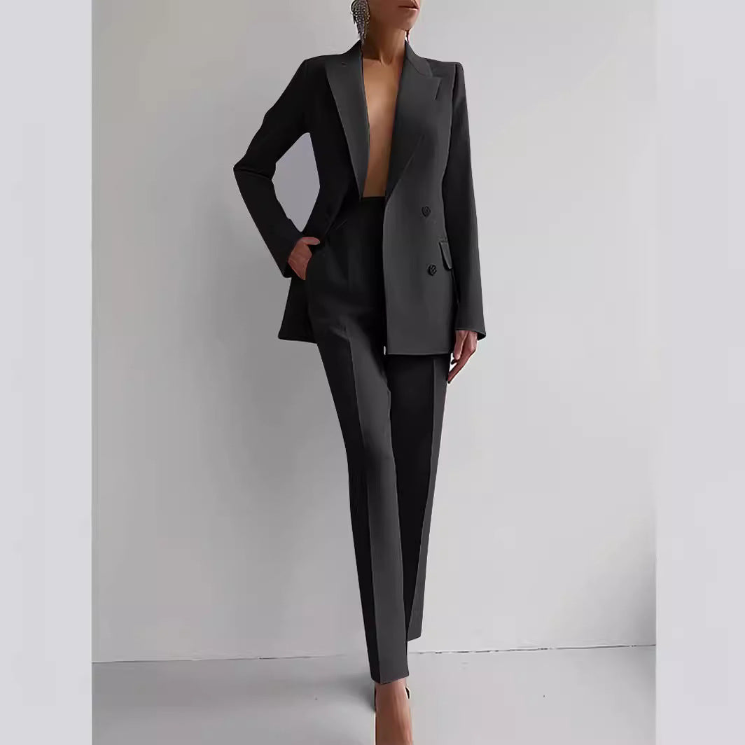 Elegance: Women's Casual Slim Fit Suit Set - LauBelle