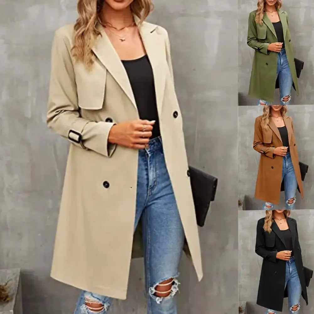 DoubleRow Slim Overcoat for Men - LauBelle