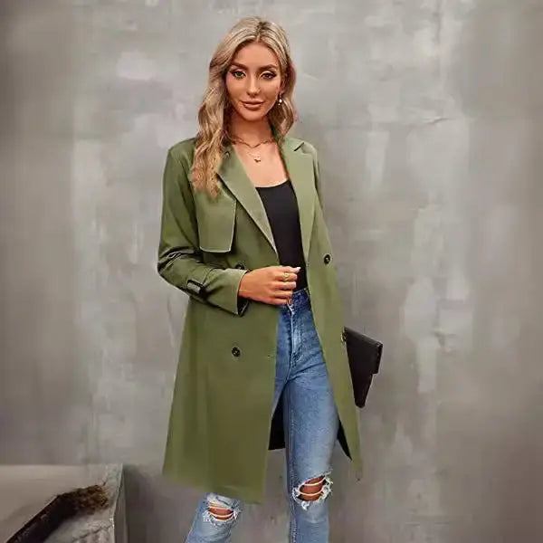 DoubleRow Slim Overcoat for Men - LauBelle