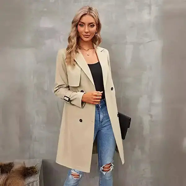 DoubleRow Slim Overcoat for Men - LauBelle